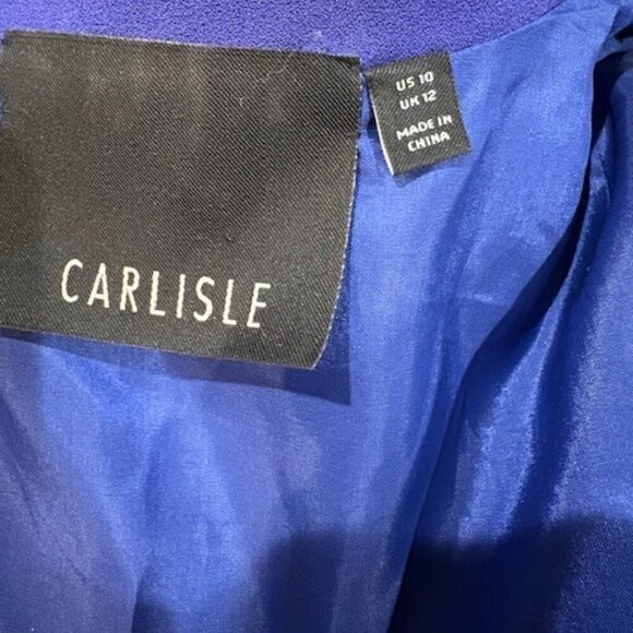 Carlisle Blue and White Sequin Women’s Blazer with Hook & Eye Closure – Size 10 - Picture 9 of 10